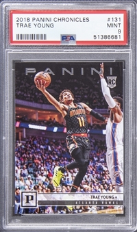 2018-19 Panini Chronicles #131 Trae Young Rookie Card - PSA MINT 9